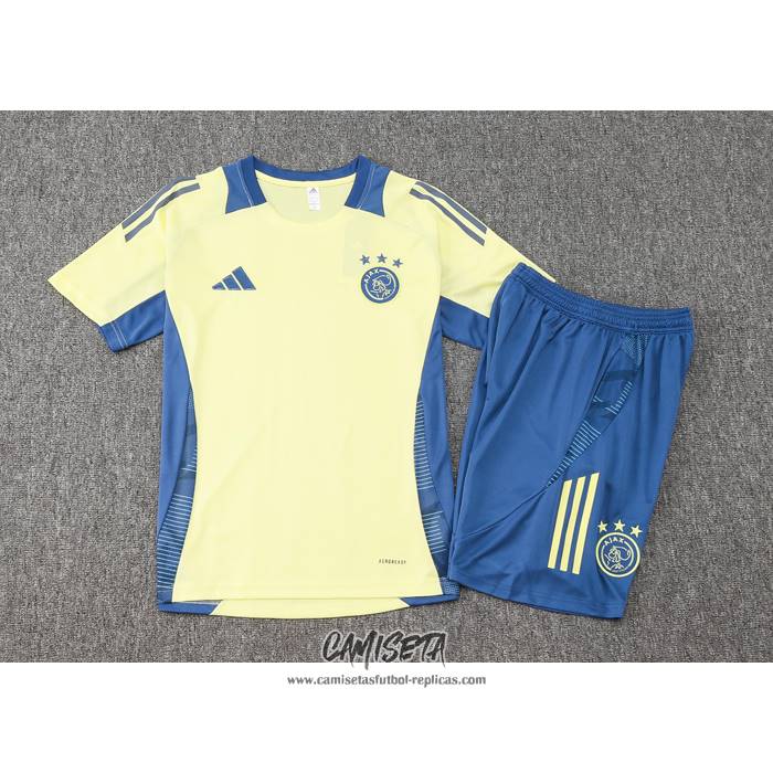 Chandal del Ajax 2024-2025 Manga Corta Amarillo - Pantalon Corto